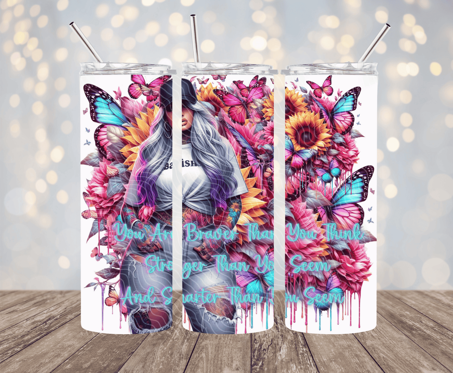 Braver Stronger Smarter - 20oz Sublimation Tumbler