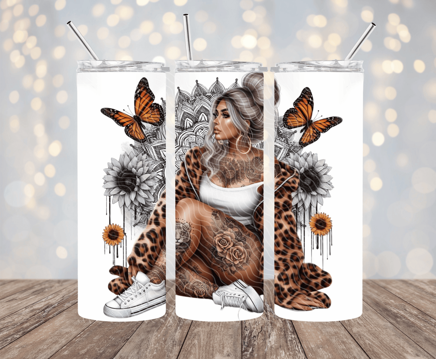 Blonde Leopard Print - 20oz Sublimation Tumbler