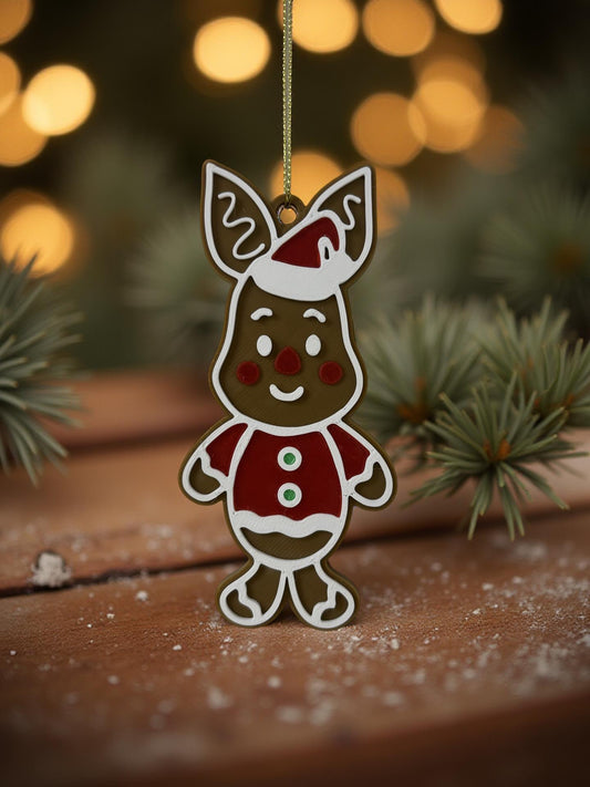 Piglet Gingerbread-Style Ornament