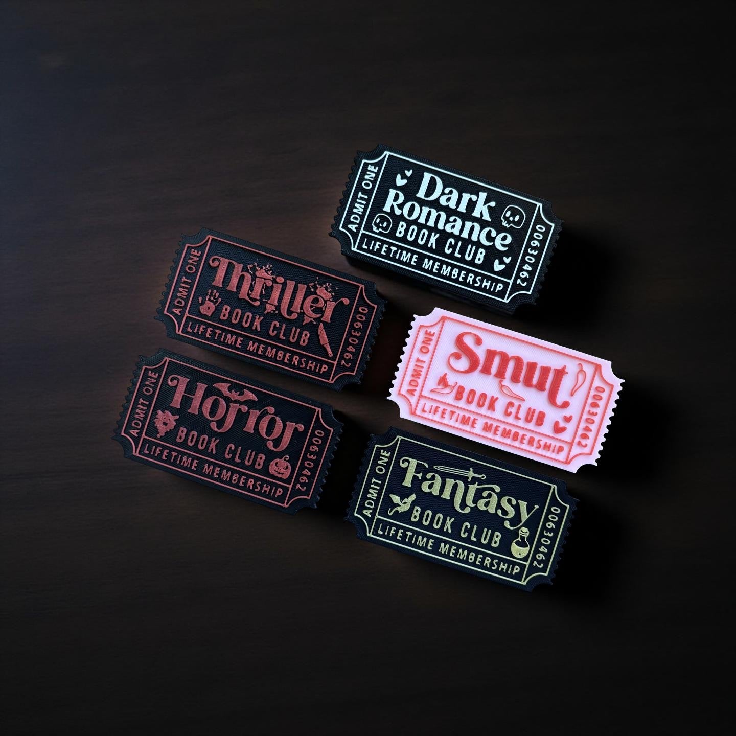 Book Trope Tickets - Bookshelf Sign