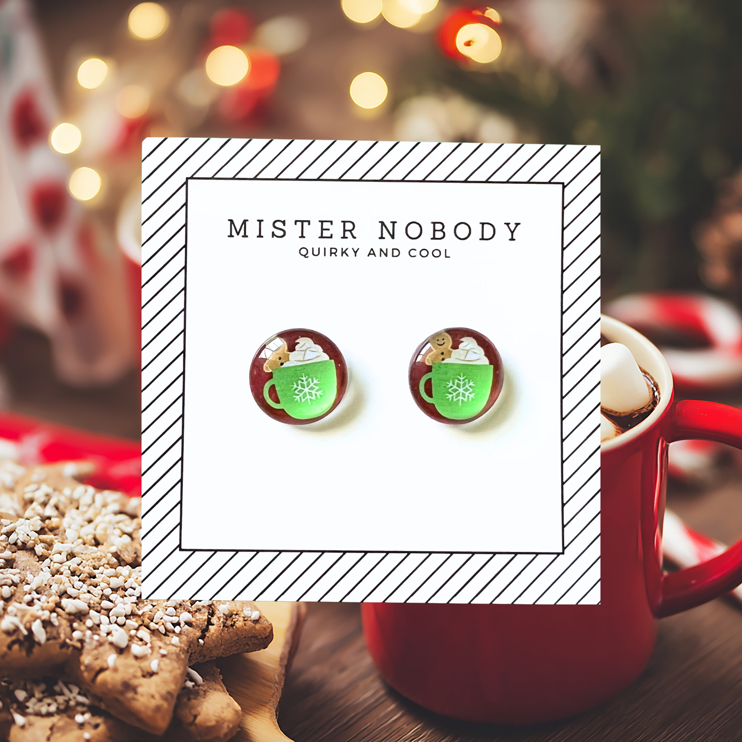 Christmas Drink - Stud Earrings