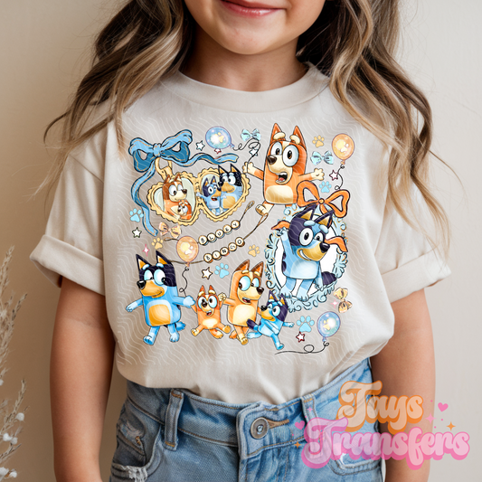 Blue Dog Locket - Kids DTF Transfer