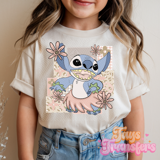 Blue Guy Floral - Kids DTF Transfer
