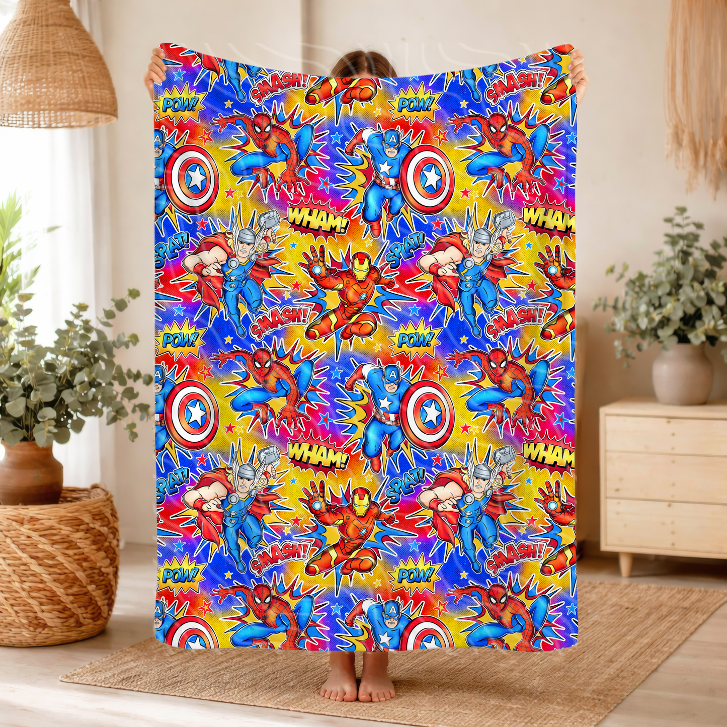 Superheroes - Throw Blanket