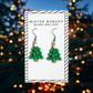Christmas Tree with Star - Mini Dangle Earrings