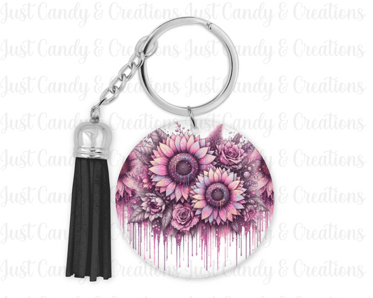 Floral Dripping Keychain Decal