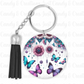 Butterfly Mandala Keychain Decal