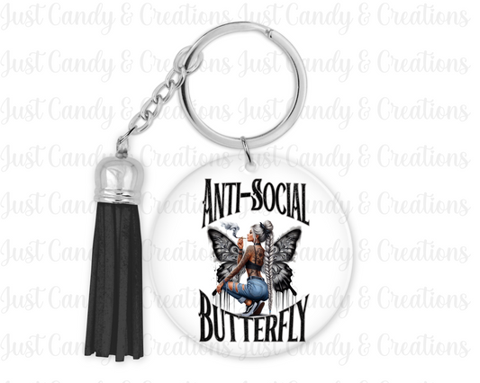 Anti-Social Butterfly - Keychain Decal