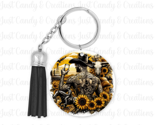 Cowboy Keychain Decal