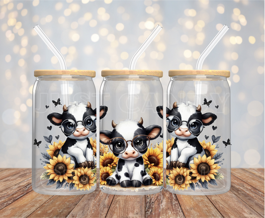 Cows With Glasses - 16OZ UV DTF Wrap