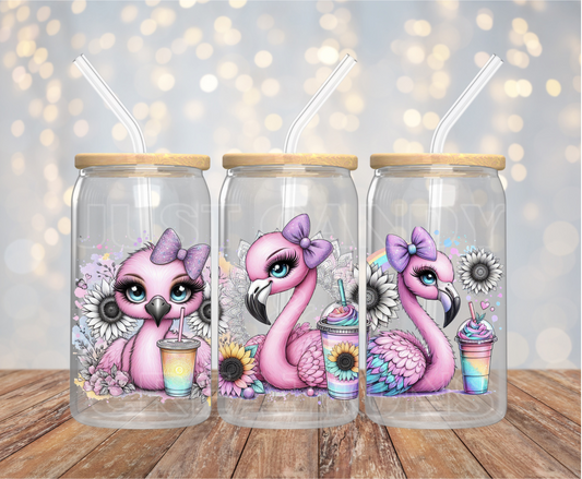Flamingo 16OZ UV DTF Wrap