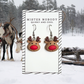 Reindeer Face - Mini Dangle Earrings
