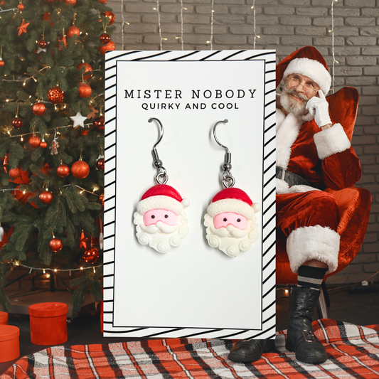 Santa - Mini Dangle Earrings