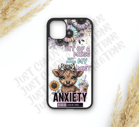 Bit Of A Mess Highland Cow Phone Case