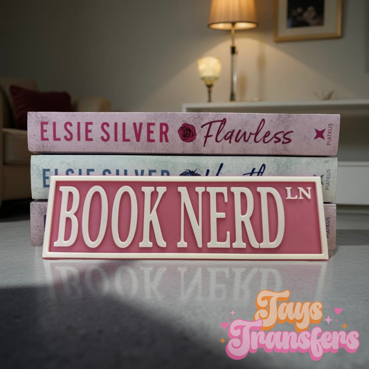 Book Nerd St • Book Nerd Dr • Book Nerd Ln - Bookshelf Sign