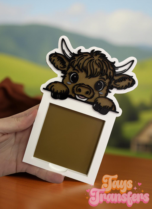 Highland Cow Sticky Note Holder