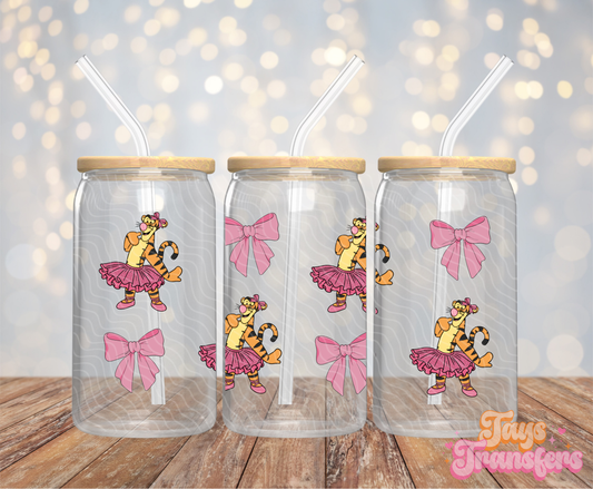 Tiger Ballerina - 16OZ UV DTF Wrap