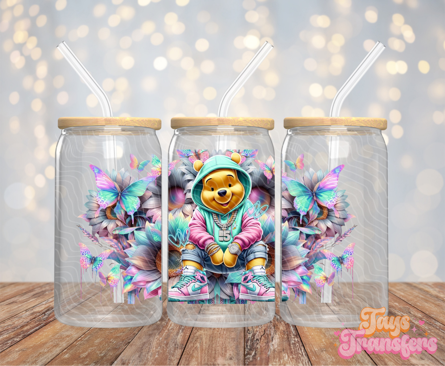 Bling Bear - 16OZ UV DTF Wrap