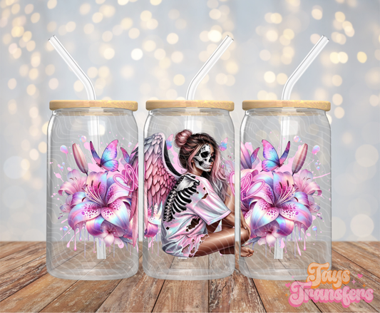 Skeleton Girl - 16OZ UV DTF Wrap