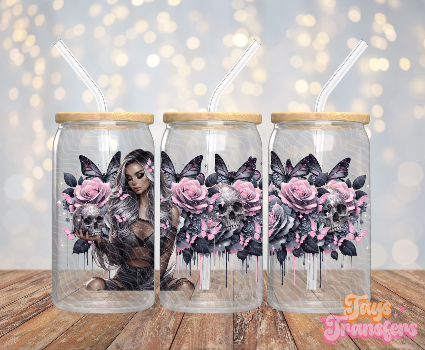 Skull Girl - 16OZ UV DTF Wrap