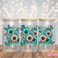 Teal/Yellow Sunflowers - 16OZ UV DTF Wrap
