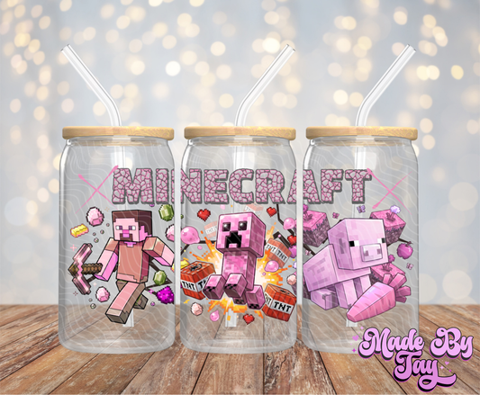 Min_craft Pink - 16OZ UV DTF Wrap