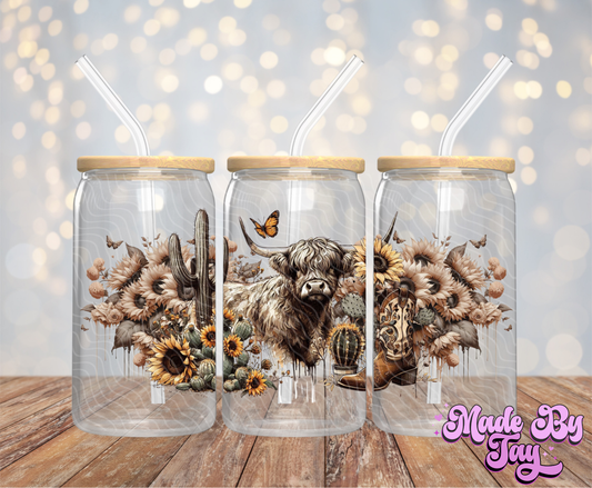 Highland Cow - 16OZ UV DTF Wrap