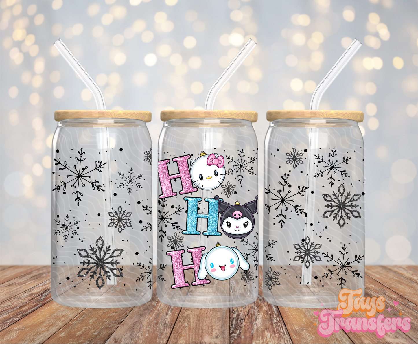 Kitty Ho Ho Ho - 16OZ UV DTF Wrap