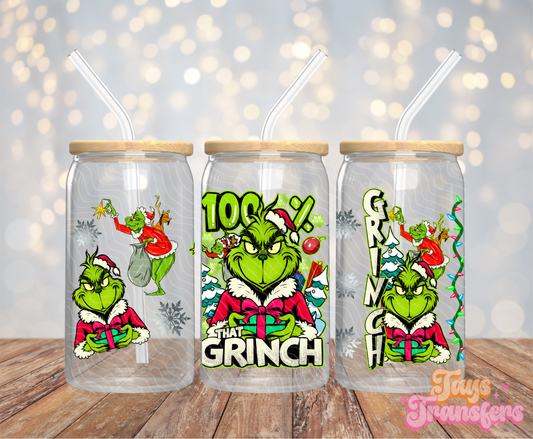 100% That Green Guy - 16OZ UV DTF Wrap