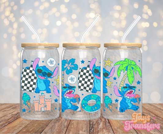 Summer Blue Guy - 16OZ UV DTF Wrap