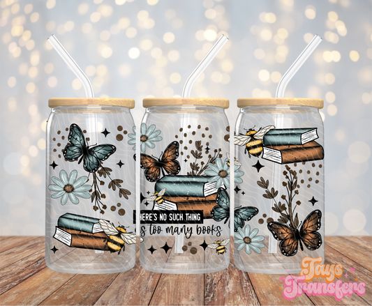 Too Many Books - 16OZ UV DTF Wrap