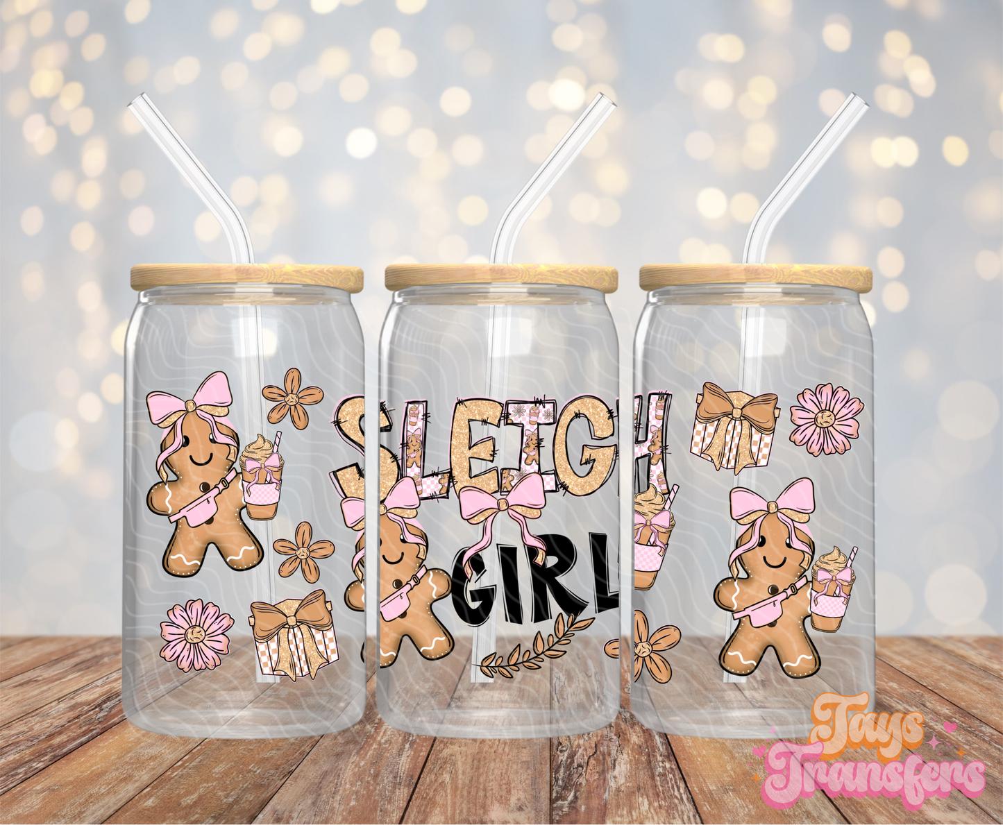 Sleigh Girl - 16OZ UV DTF Wrap