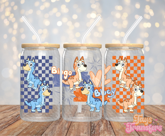 Blue Dino - 16OZ UV DTF Wrap