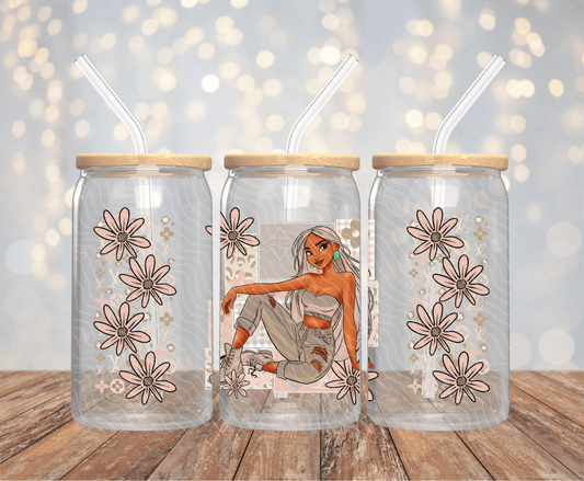 Princess Floral - 16OZ UV DTF Wrap