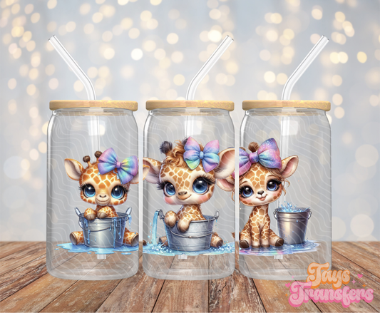 Giraffe Tub - 16OZ UV DTF Wrap