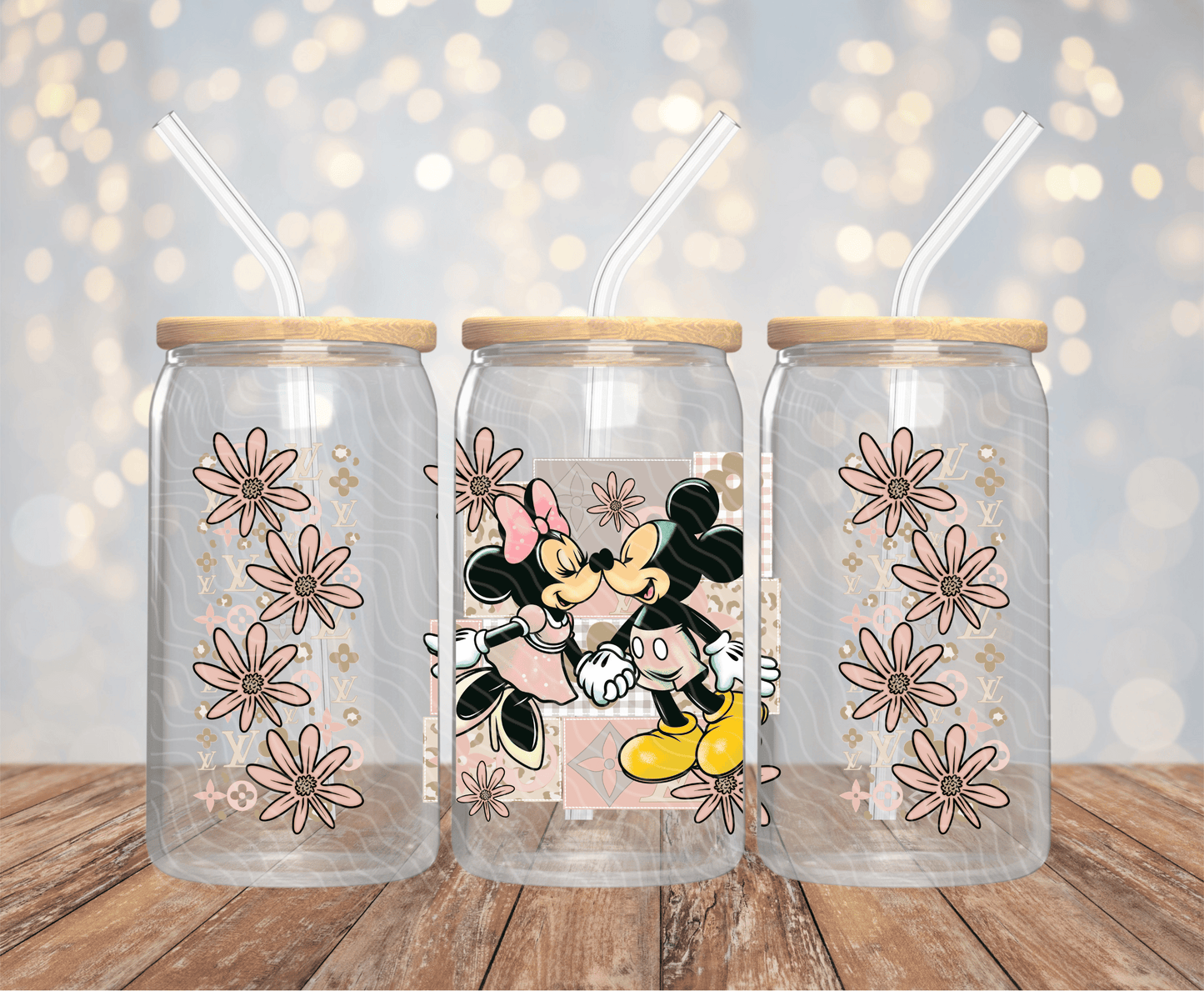 MM Mouse Floral - 16OZ UV DTF Wrap