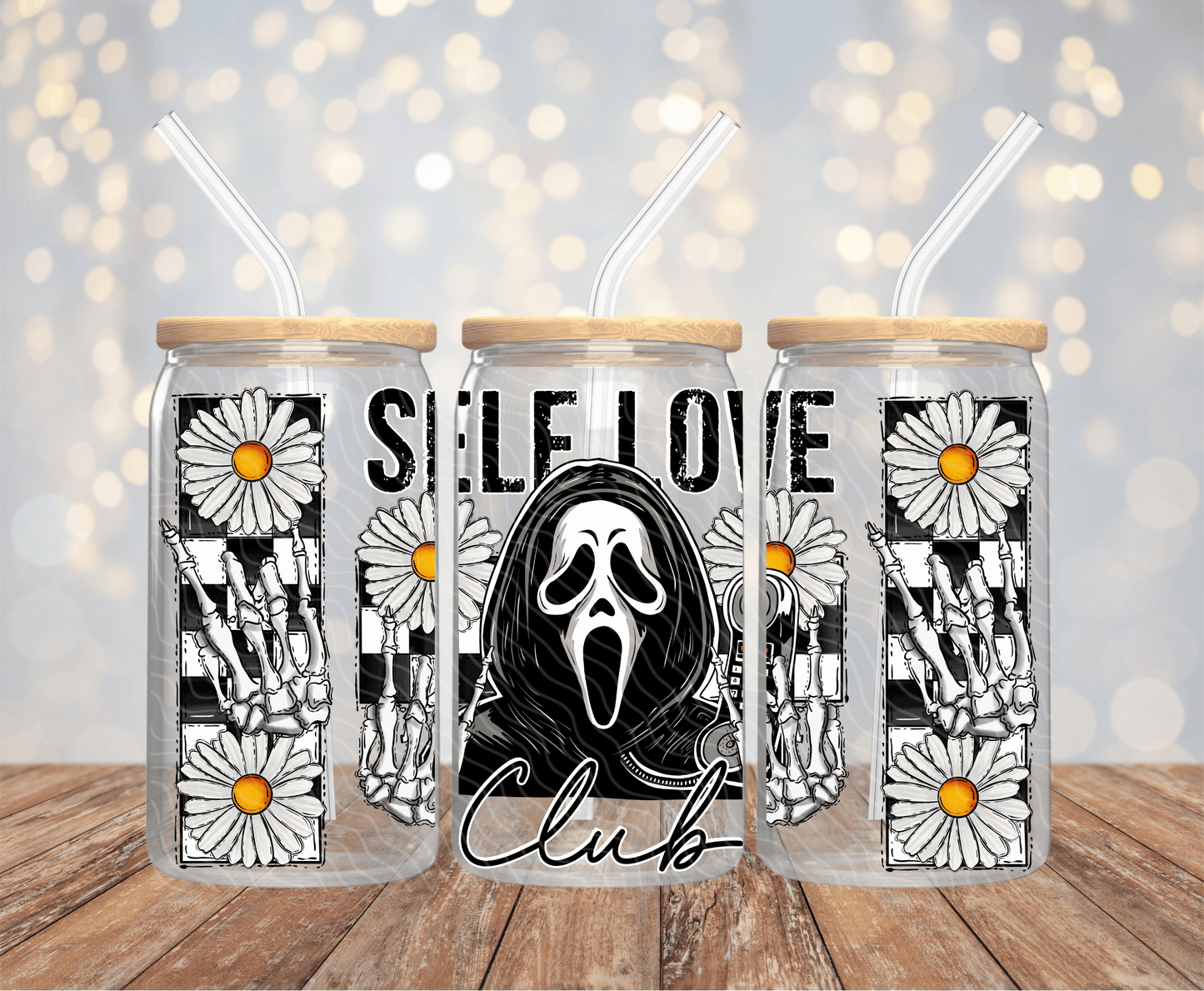 Self Love Club Ghost - 16OZ UV DTF Wrap