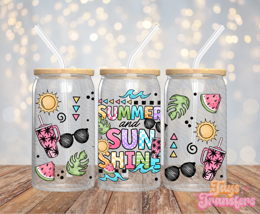 Summer & Sunshine - 16OZ UV DTF Wrap