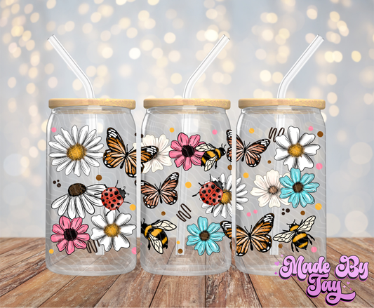 Butterfly Floral - 16OZ UV DTF Wrap