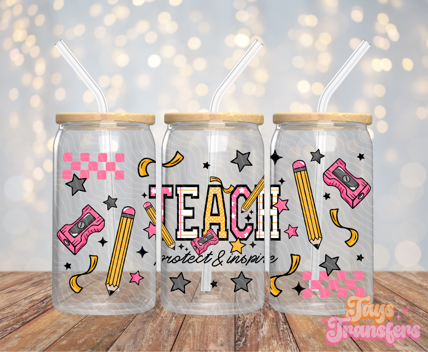 Teach - 16OZ UV DTF Wrap