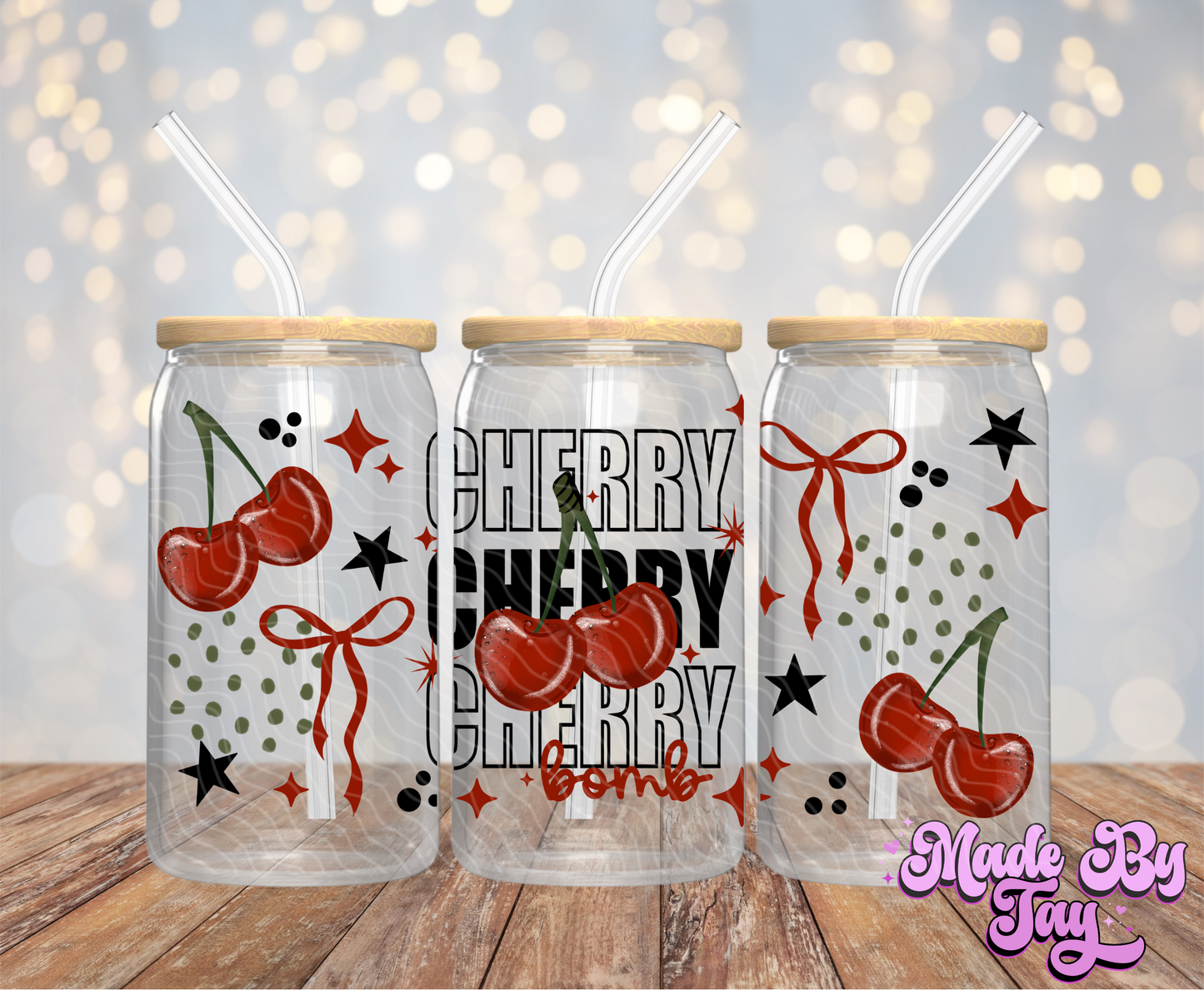 Cherry Bomb - 16OZ UV DTF Wrap