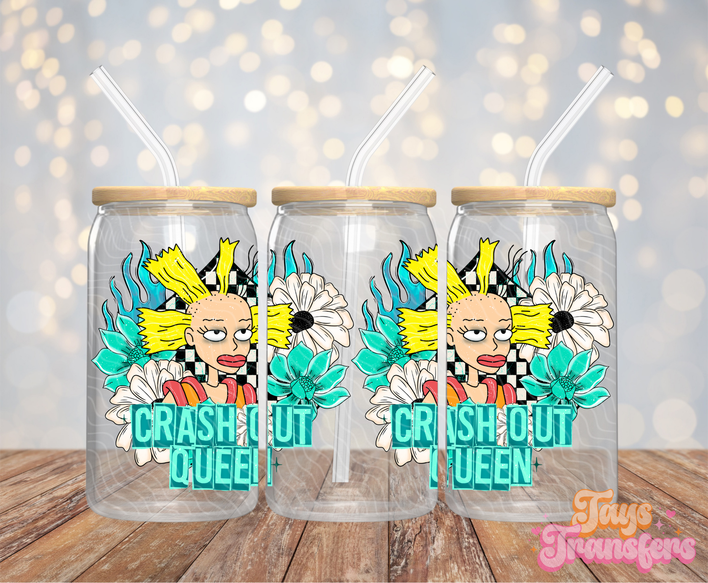 Crash Out Queen - 16OZ UV DTF Wrap