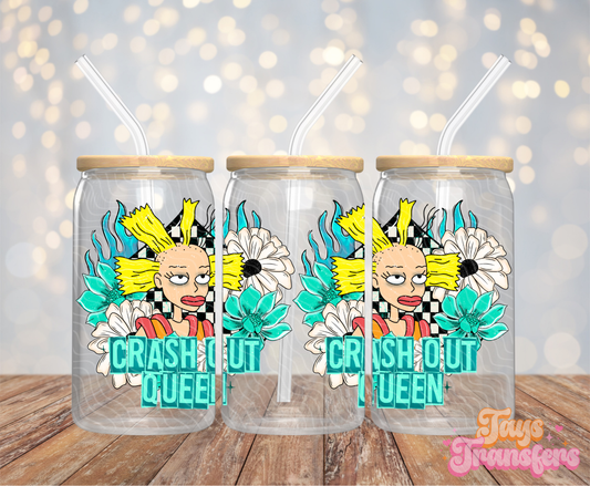 Crash Out Queen - 16OZ UV DTF Wrap