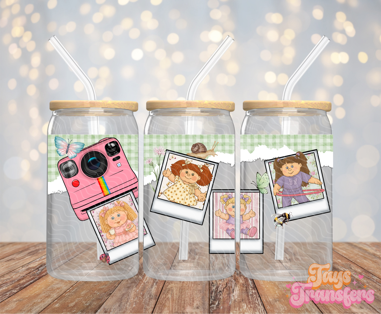 Cabbage Polaroid - 16OZ UV DTF Wrap