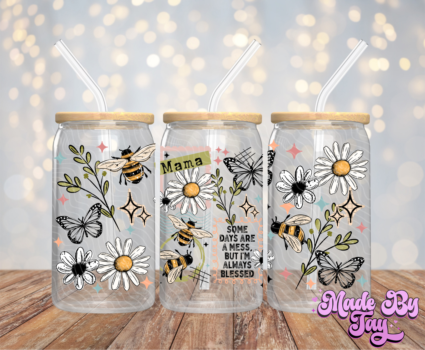 Mama Always Blessed - 16OZ UV DTF Wrap
