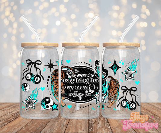 She Overcame Everything - 16OZ UV DTF Wrap