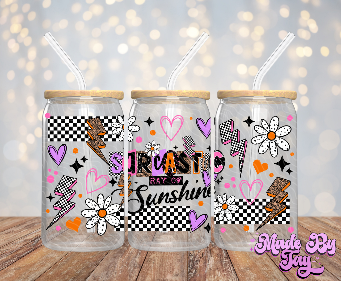 Sarcastic Ray Of Sunshine - 16OZ UV DTF Wrap