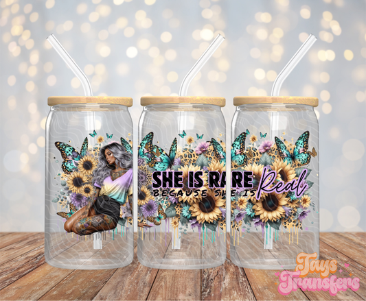 She Is Rare - 16OZ UV DTF Wrap