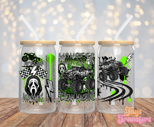 Monster Trucks Scream - 16OZ UV DTF Wrap
